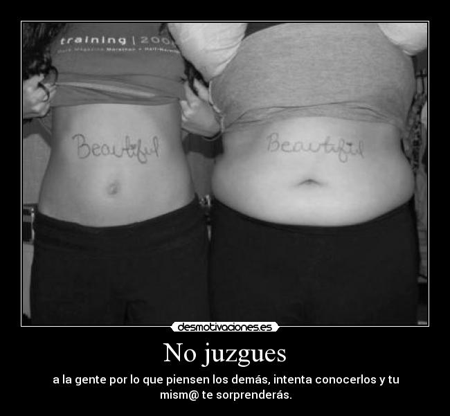 No juzgues -