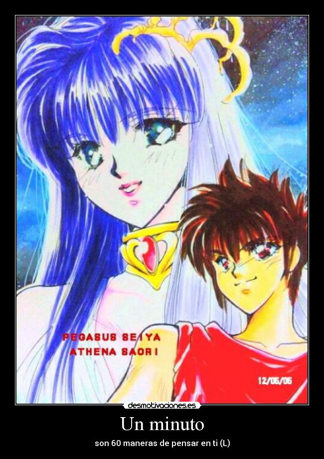 Un minuto - son 60 maneras de pensar en ti (L)