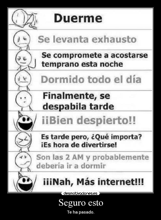 Seguro esto - Te ha pasado.