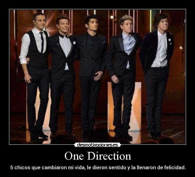 One Direction - 5 chicos que cambiaron mi vida, le dieron sentido y la llenaron de felicidad.