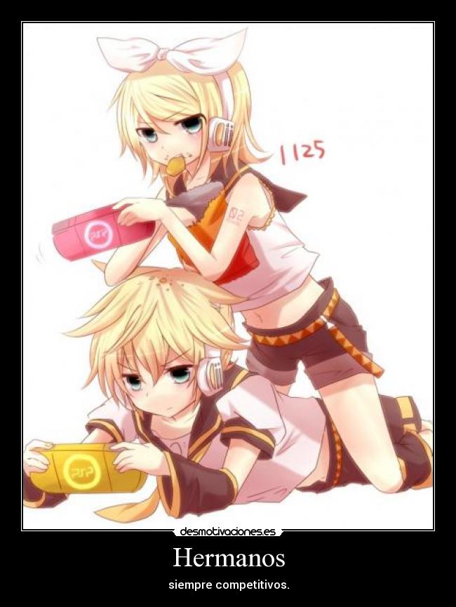 Hermanos - siempre competitivos.
