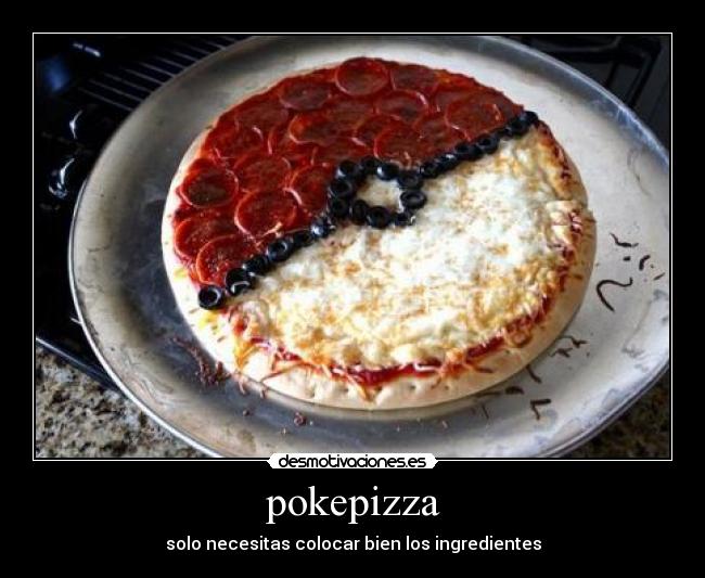 pokepizza - solo necesitas colocar bien los ingredientes