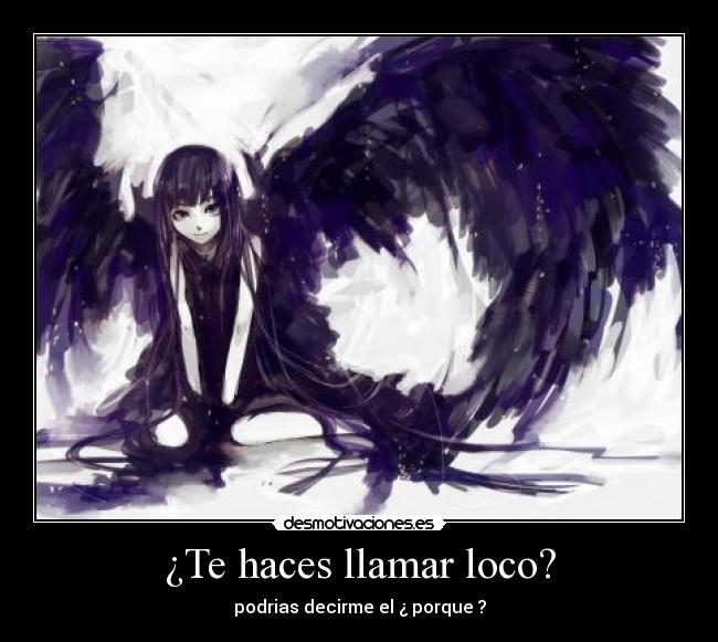 ¿Te haces llamar loco? - podrias decirme el ¿ porque ?