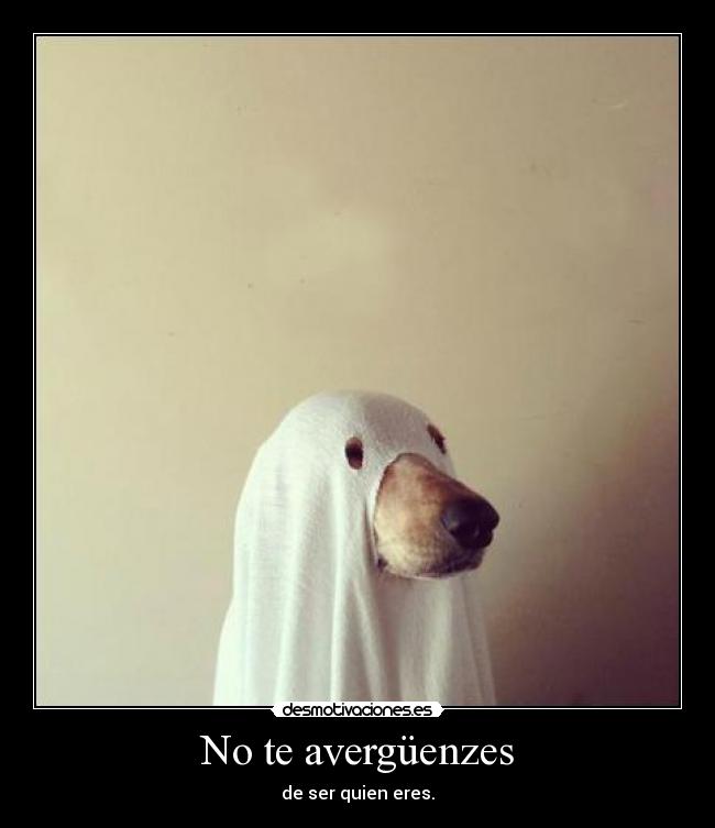 No te avergüenzes - de ser quien eres.