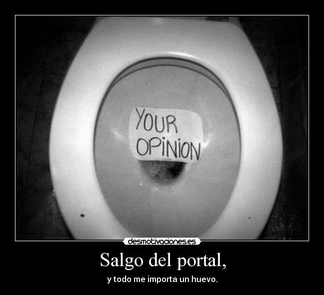 Salgo del portal, - 