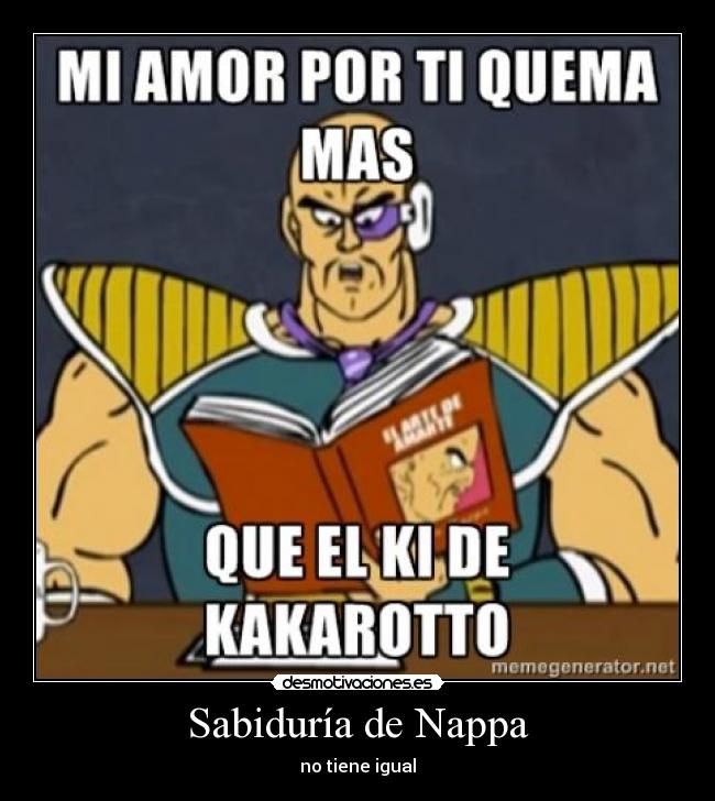 carteles dragon ball arte amarte por nappa goku kakarotto amor desmotivaciones