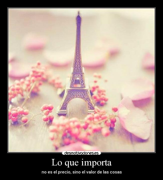 Lo que importa -