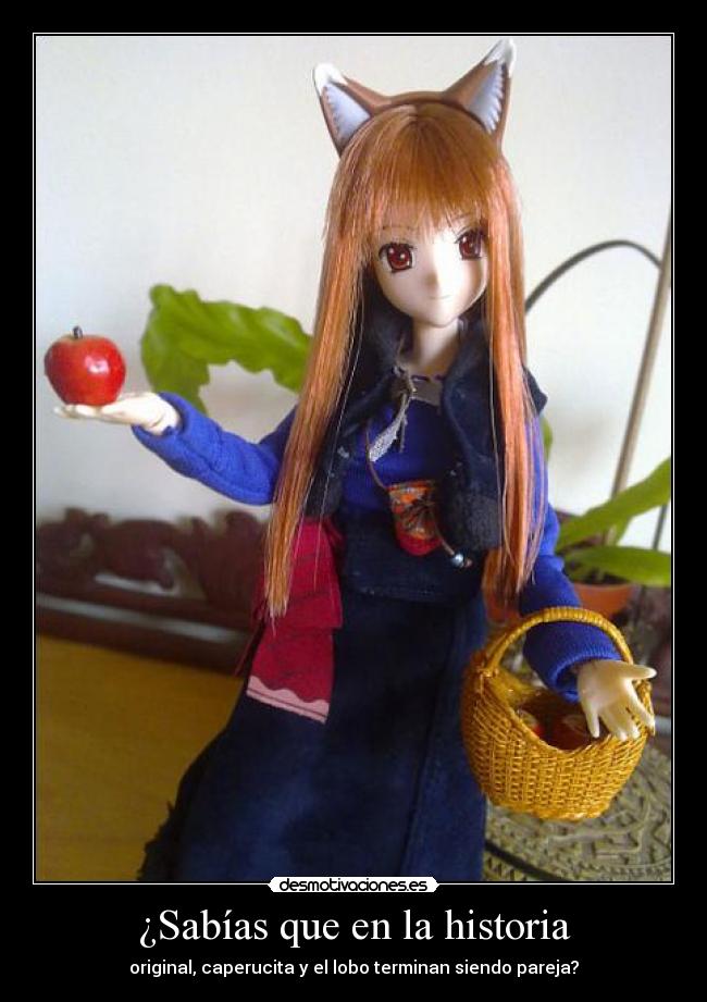 ¿Sabías que en la historia - original, caperucita y el lobo terminan siendo pareja?