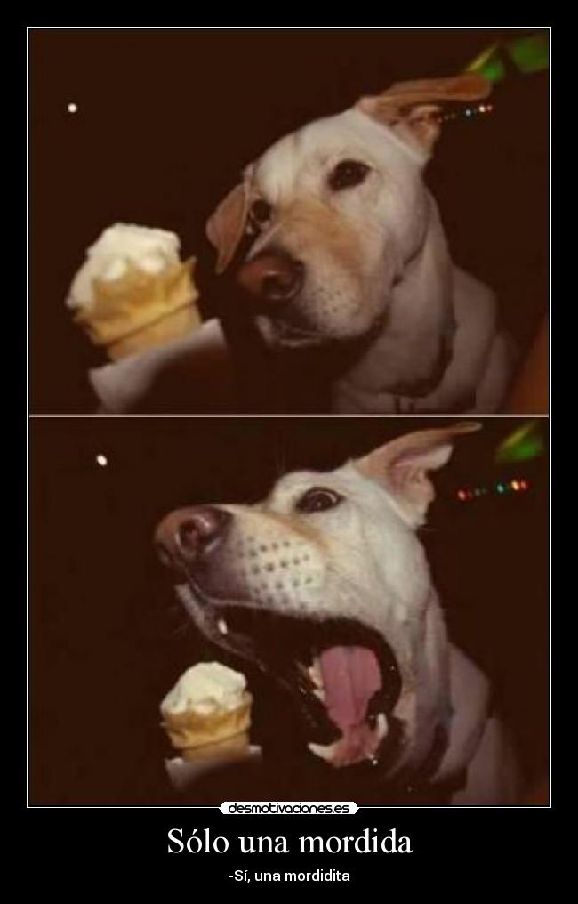 Sólo una mordida - -Sí, una mordidita