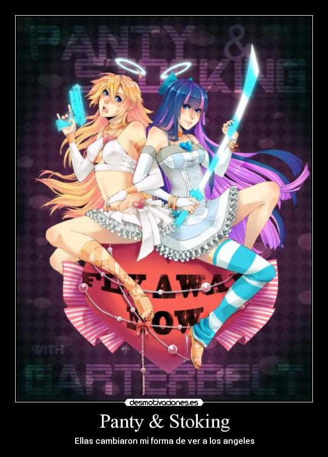 carteles anime panty and stocking desmotivaciones