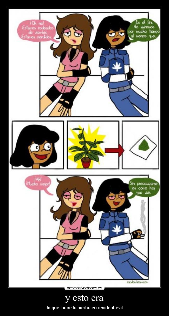 y esto era - lo que hace la hierba en resident evil