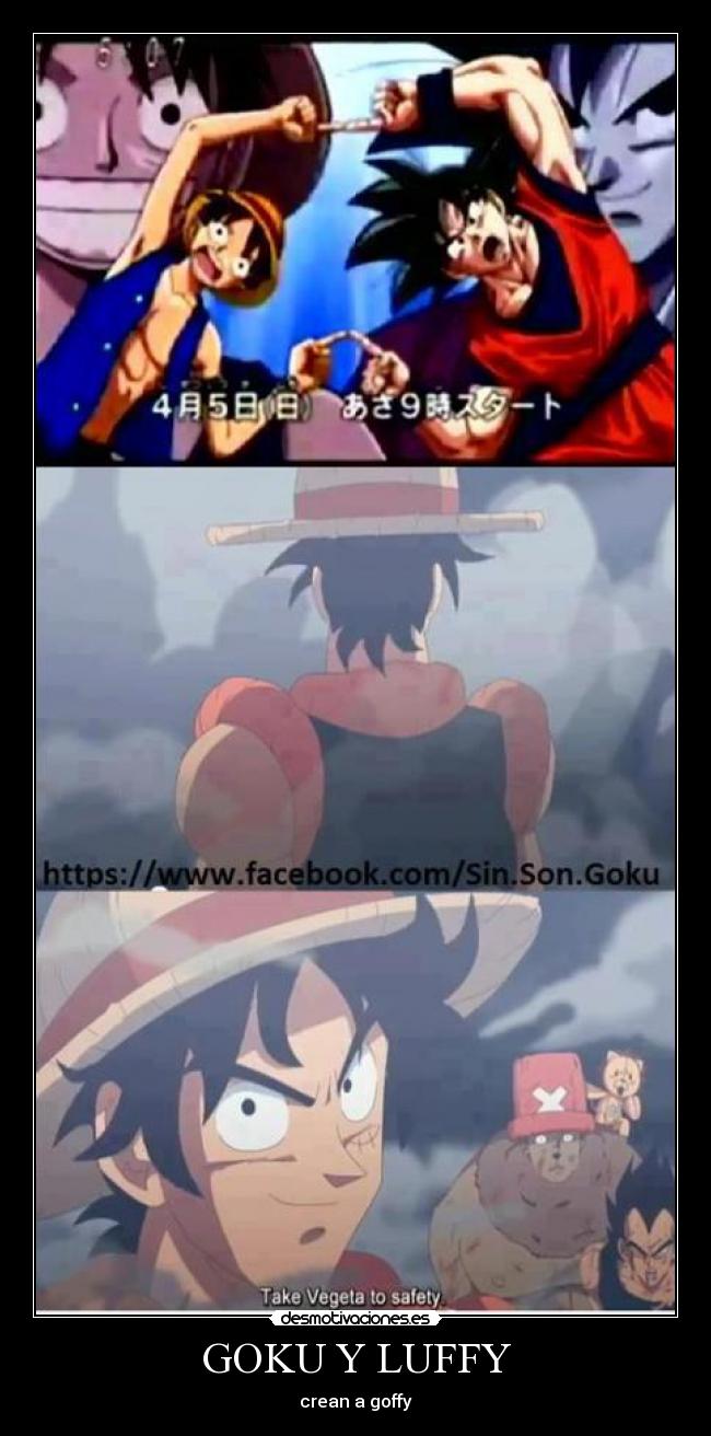 GOKU Y LUFFY - crean a goffy