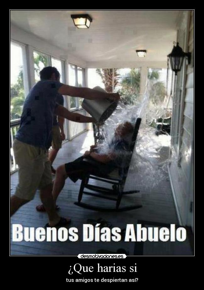 ¿Que harias si - tus amigos te despiertan así?