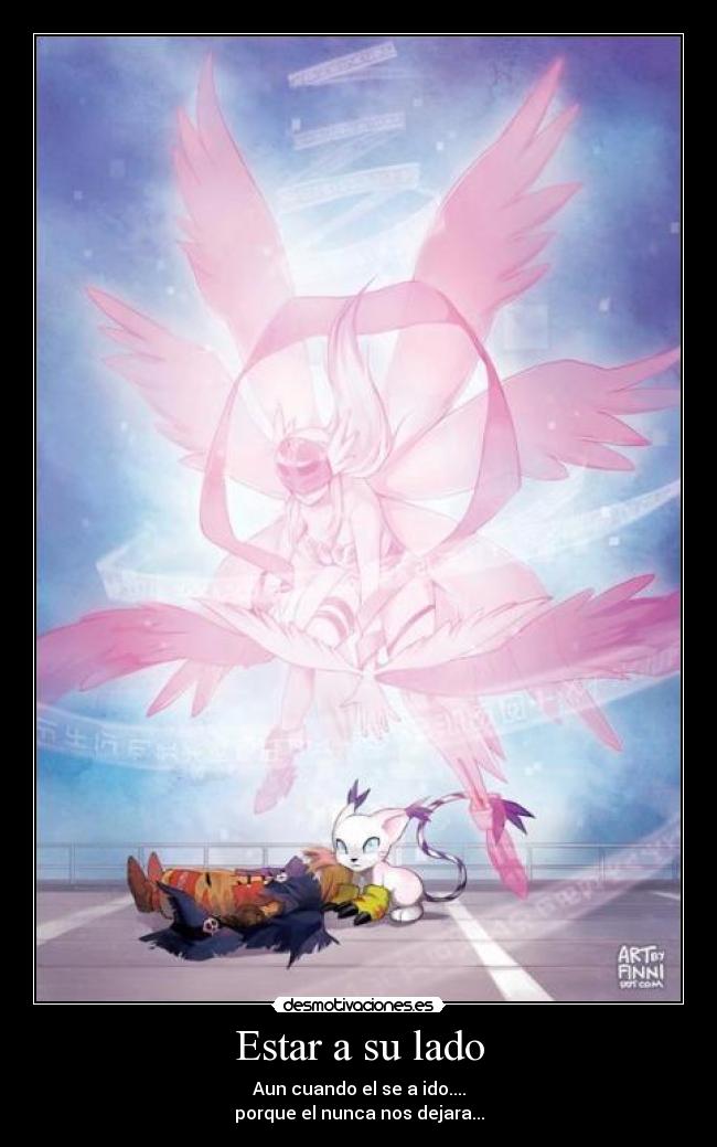 carteles anime digimon adventure tailmon gatomon angewomon wizarmon desmotivaciones