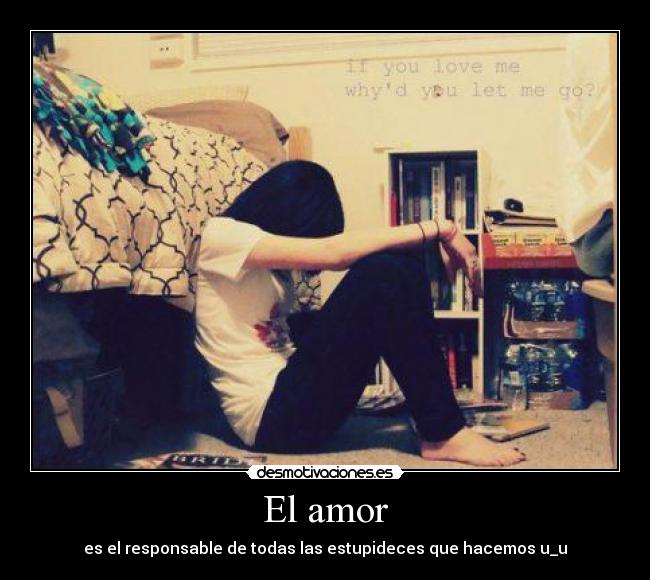 El amor - es el responsable de todas las estupideces que hacemos u_u