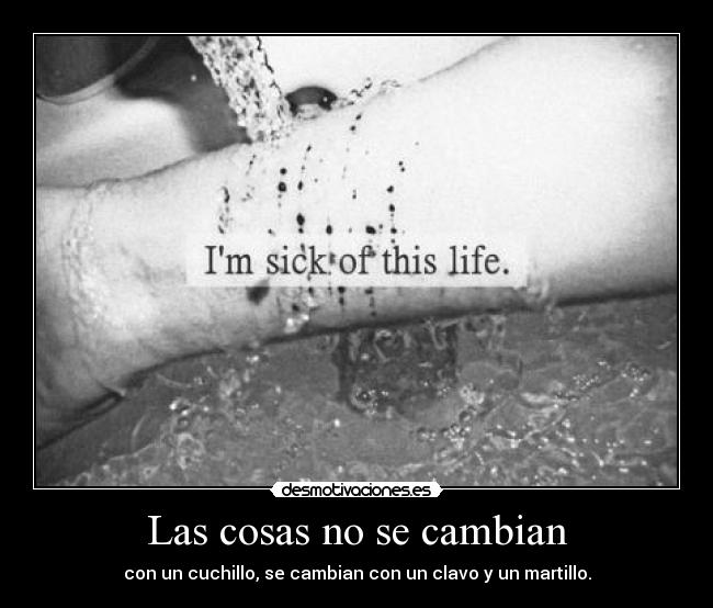 Las cosas no se cambian -