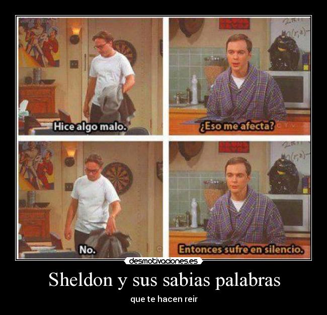 Sheldon y sus sabias palabras -