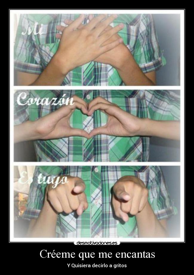 Créeme que me encantas - Y Quisiera decirlo a gritos