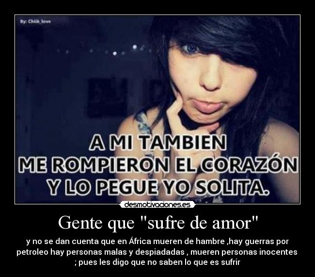 Gente que sufre de amor - 