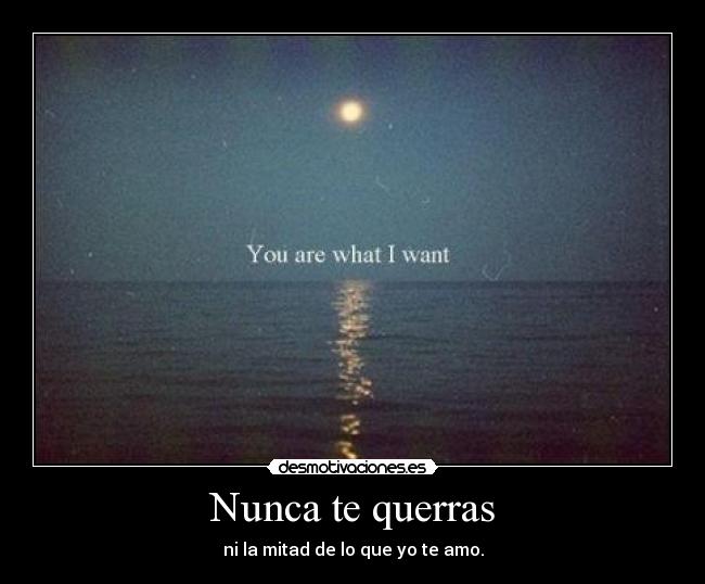 Nunca te querras -