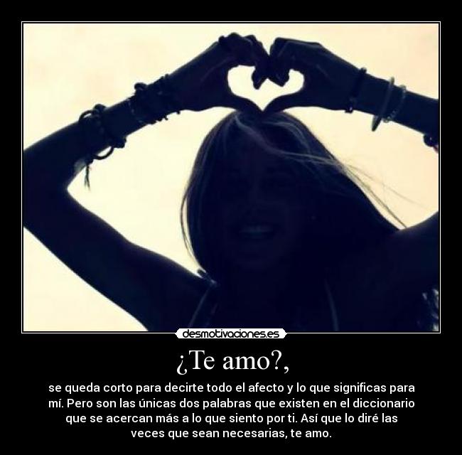 ¿Te amo?, - 