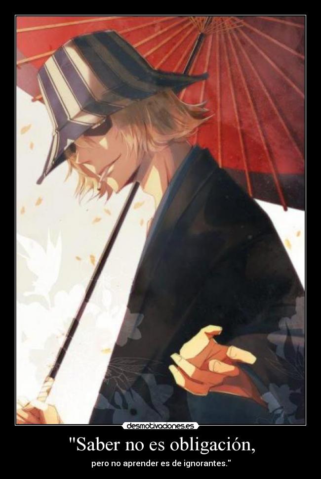 Saber no es obligación, -