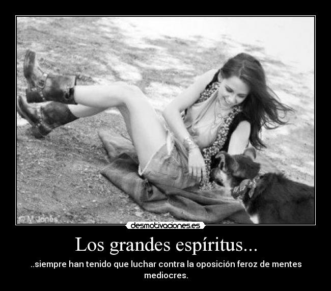 Los grandes espíritus... - ..siempre han tenido que luchar contra la oposición feroz de mentes mediocres.