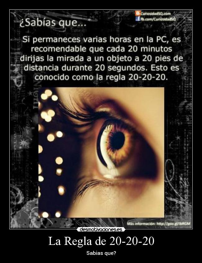 La Regla de 202020 Desmotivaciones