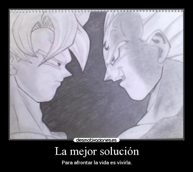 La mejor solución - Para afrontar la vida es vivirla.