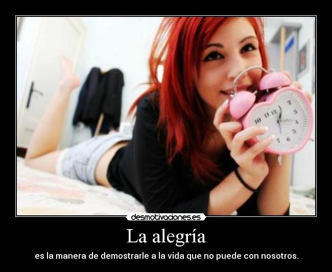 La alegría -