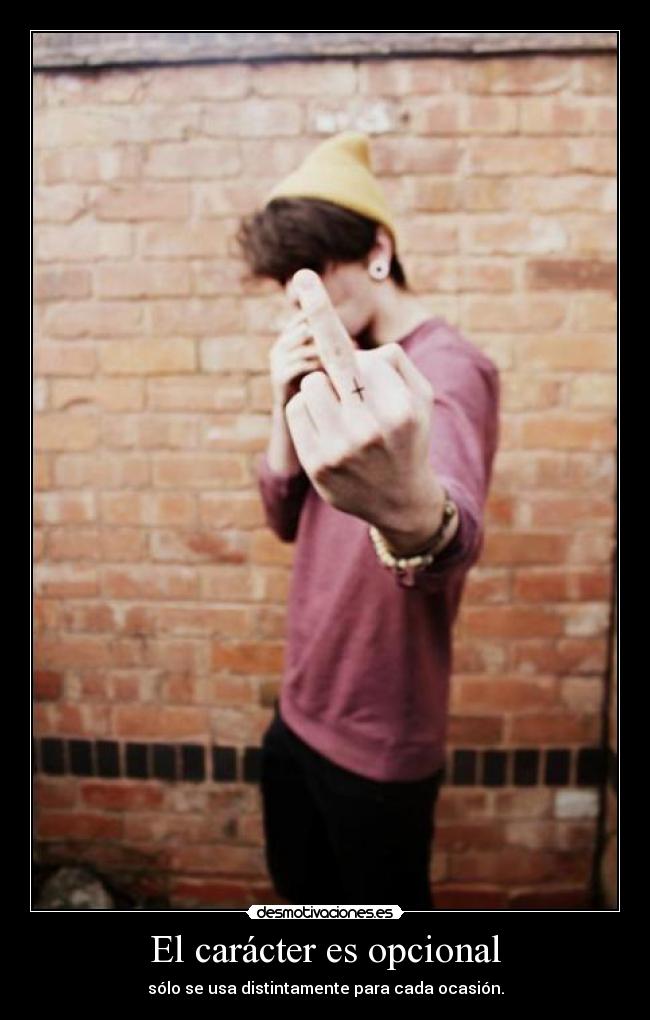 El carácter es opcional -