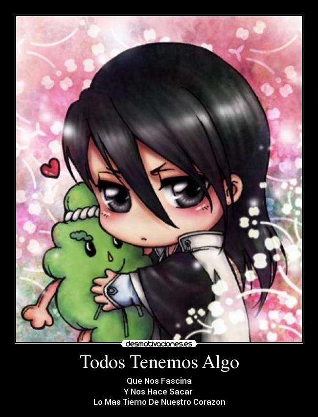 carteles bleach anime byakuya kuchiki chibi tierno kawai desmotivaciones