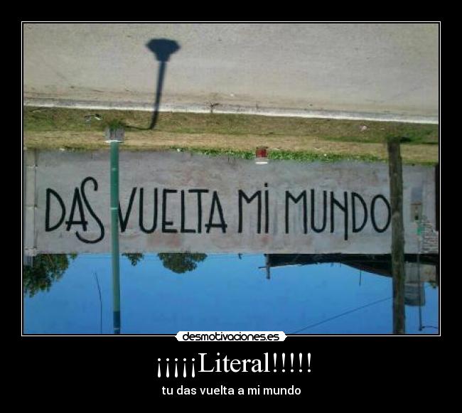 ¡¡¡¡¡Literal!!!!! - tu das vuelta a mi mundo