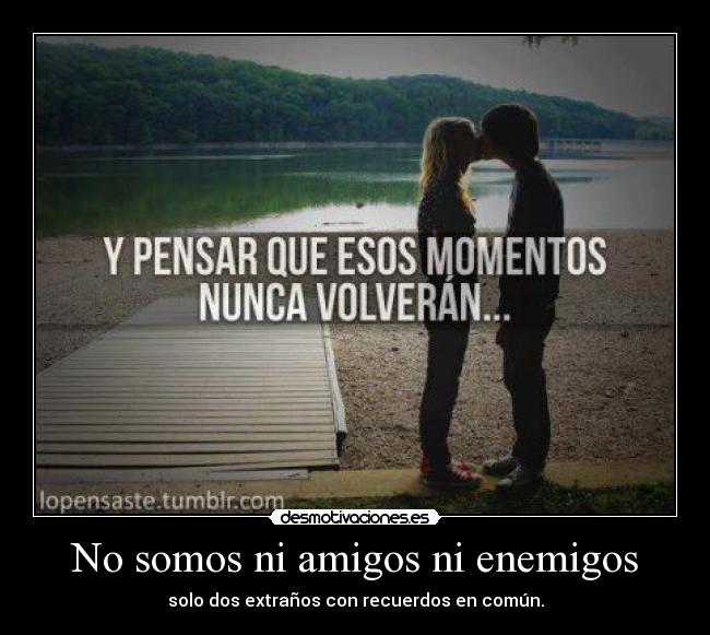 No somos ni amigos ni enemigos -