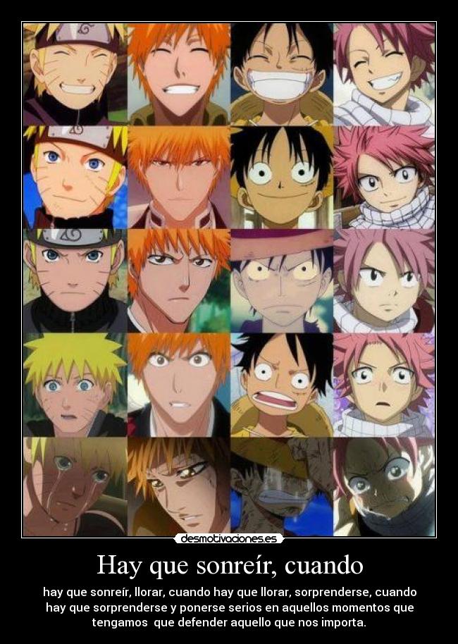 Hay que sonreír, cuando -