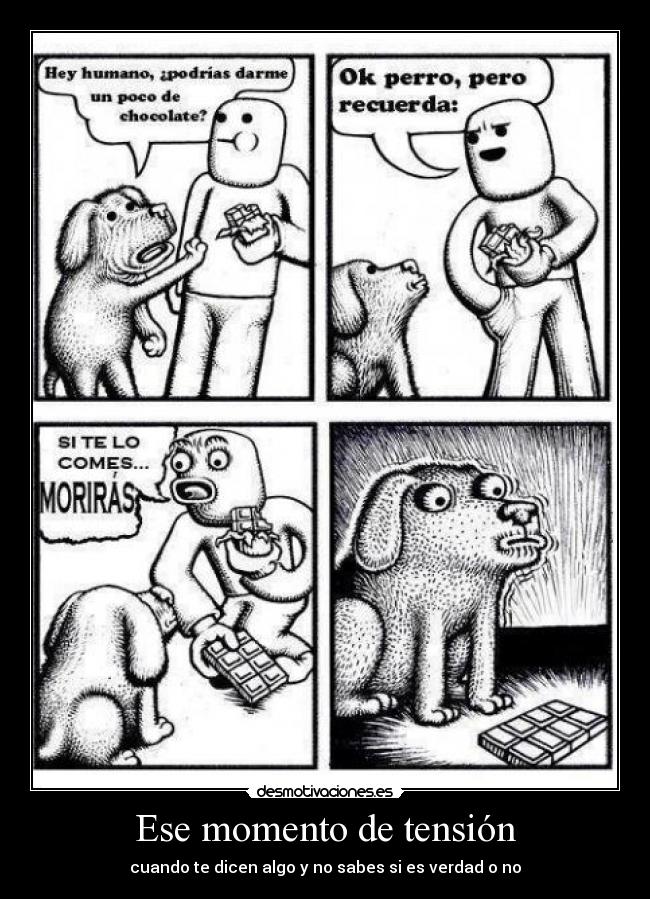 Ese momento de tensión - cuando te dicen algo y no sabes si es verdad o no