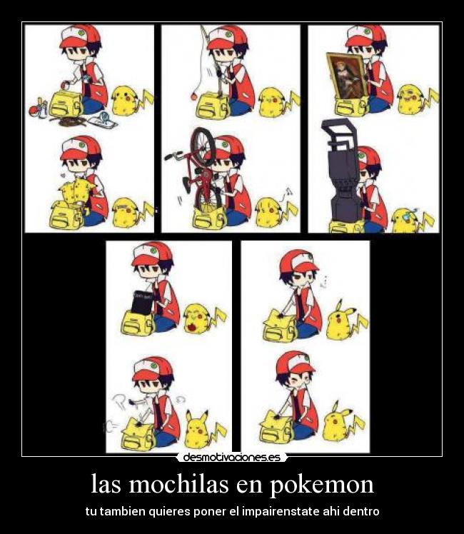 las mochilas en pokemon -