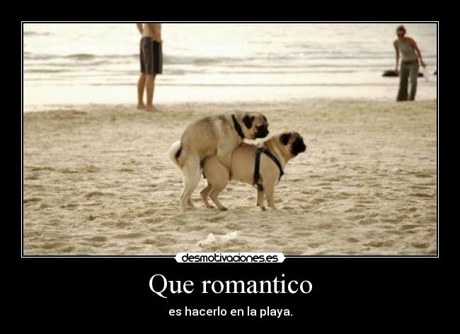Que romantico - es hacerlo en la playa.