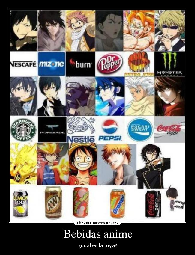 Bebidas anime - 