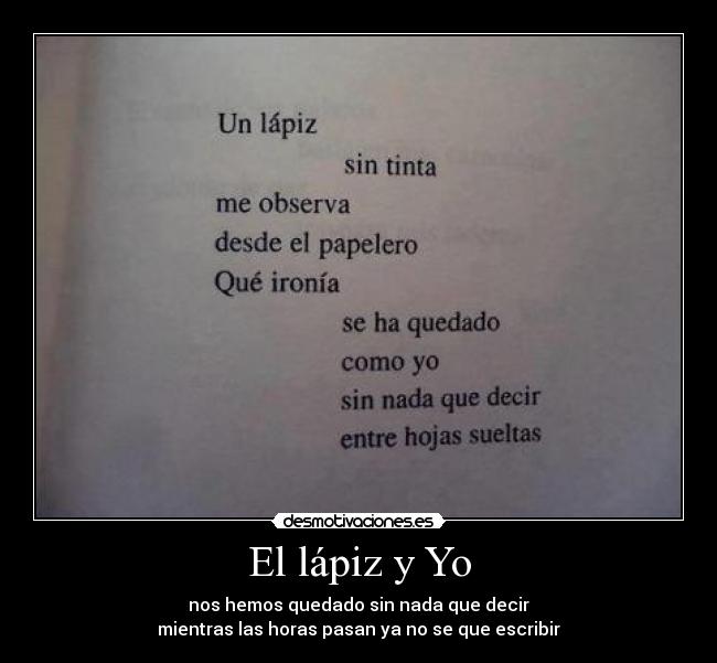 El lápiz y Yo -