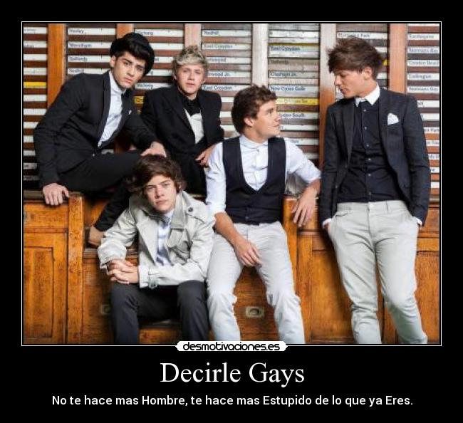Decirle Gays - No te hace mas Hombre, te hace mas Estupido de lo que ya Eres.