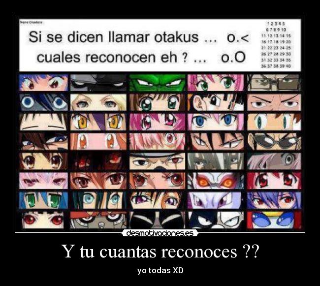 Y tu cuantas reconoces ?? - yo todas XD