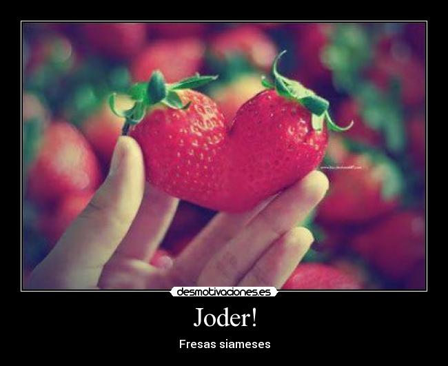 Joder! - Fresas siameses