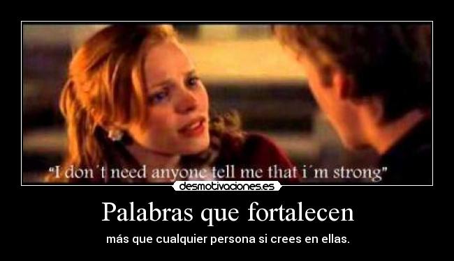 Palabras que fortalecen -