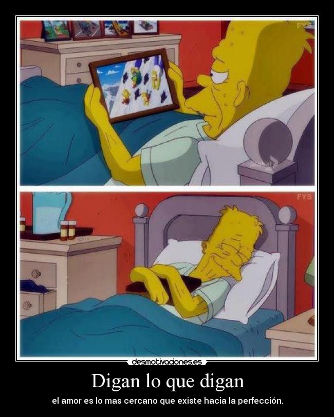 Digan lo que digan - el amor es lo mas cercano que existe hacia la perfección.