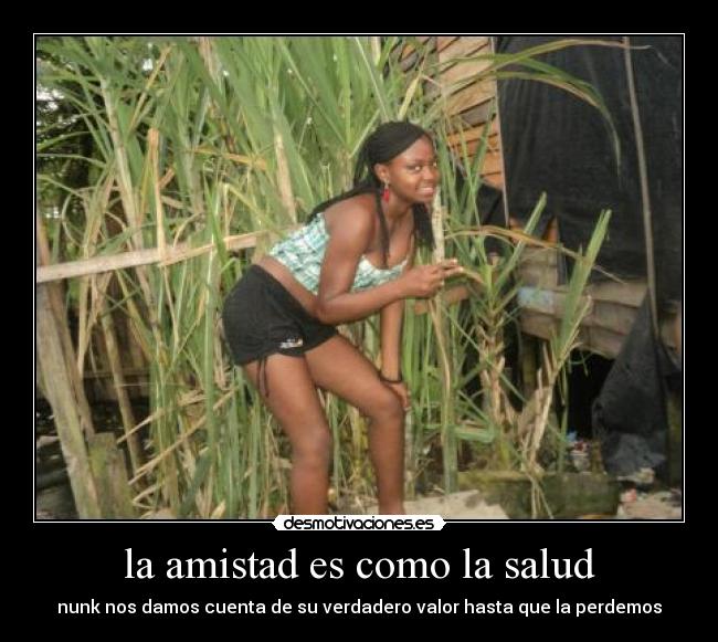 la amistad es como la salud - 