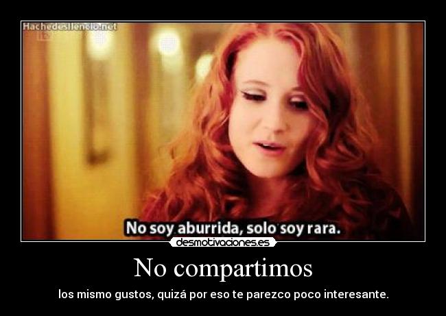 No compartimos -