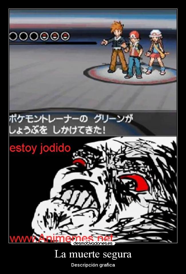 carteles muerte pokemon red blue green duelo triple desmotivaciones