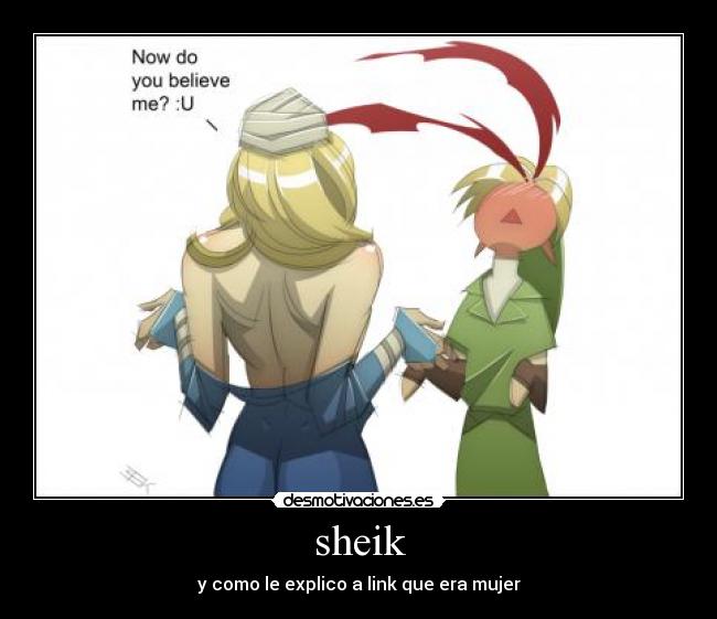 sheik - y como le explico a link que era mujer