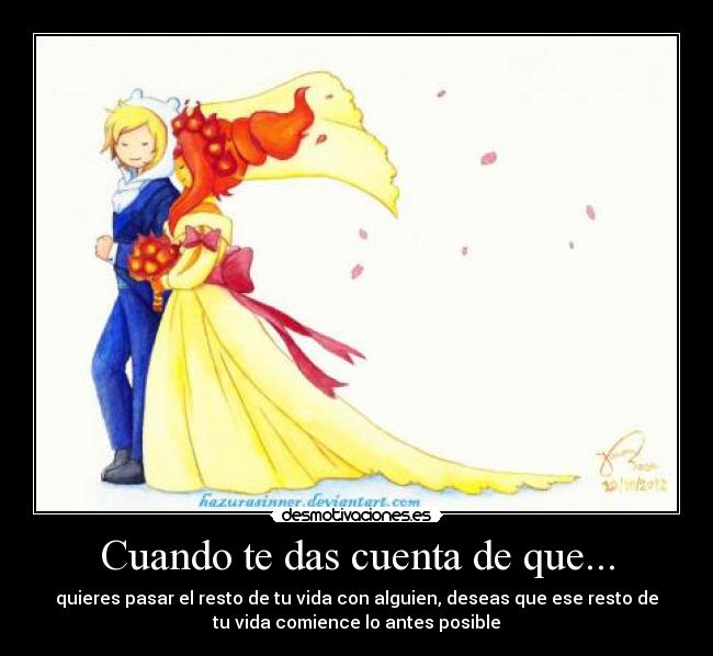 carteles finn princesa fuego princesa flama amor casados desmotivaciones